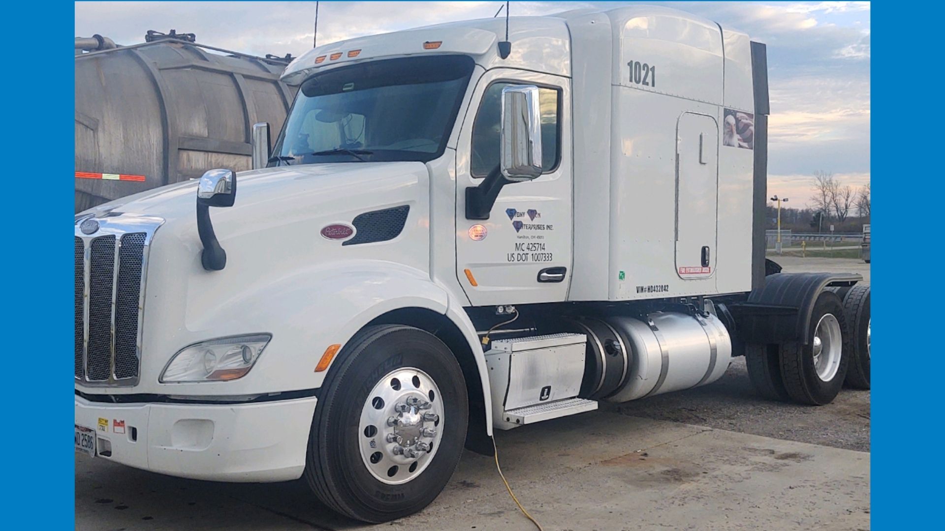 Stainless steel tanker truck