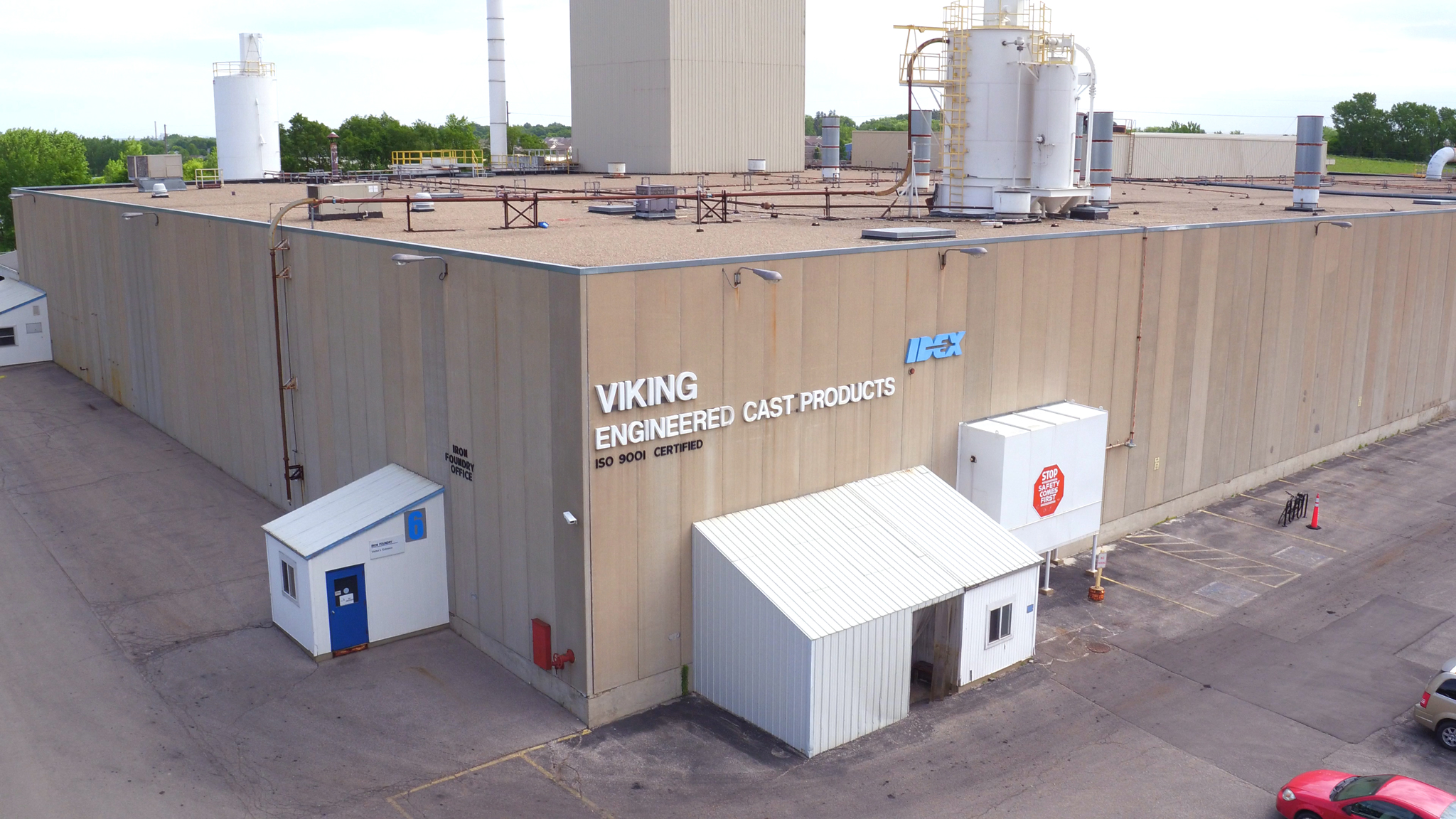 View of Viking Pump Foundry in Cedar Falls Iowa