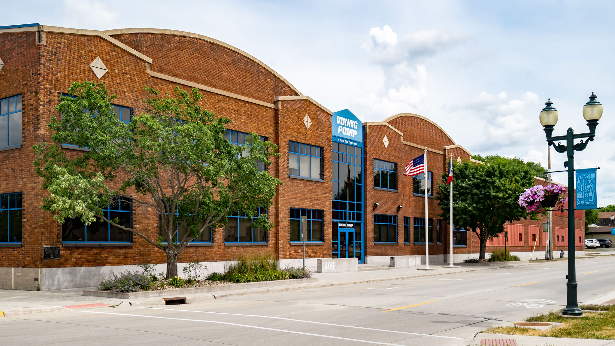 View of Viking Pump headquarters in Cedar Falls Iowa