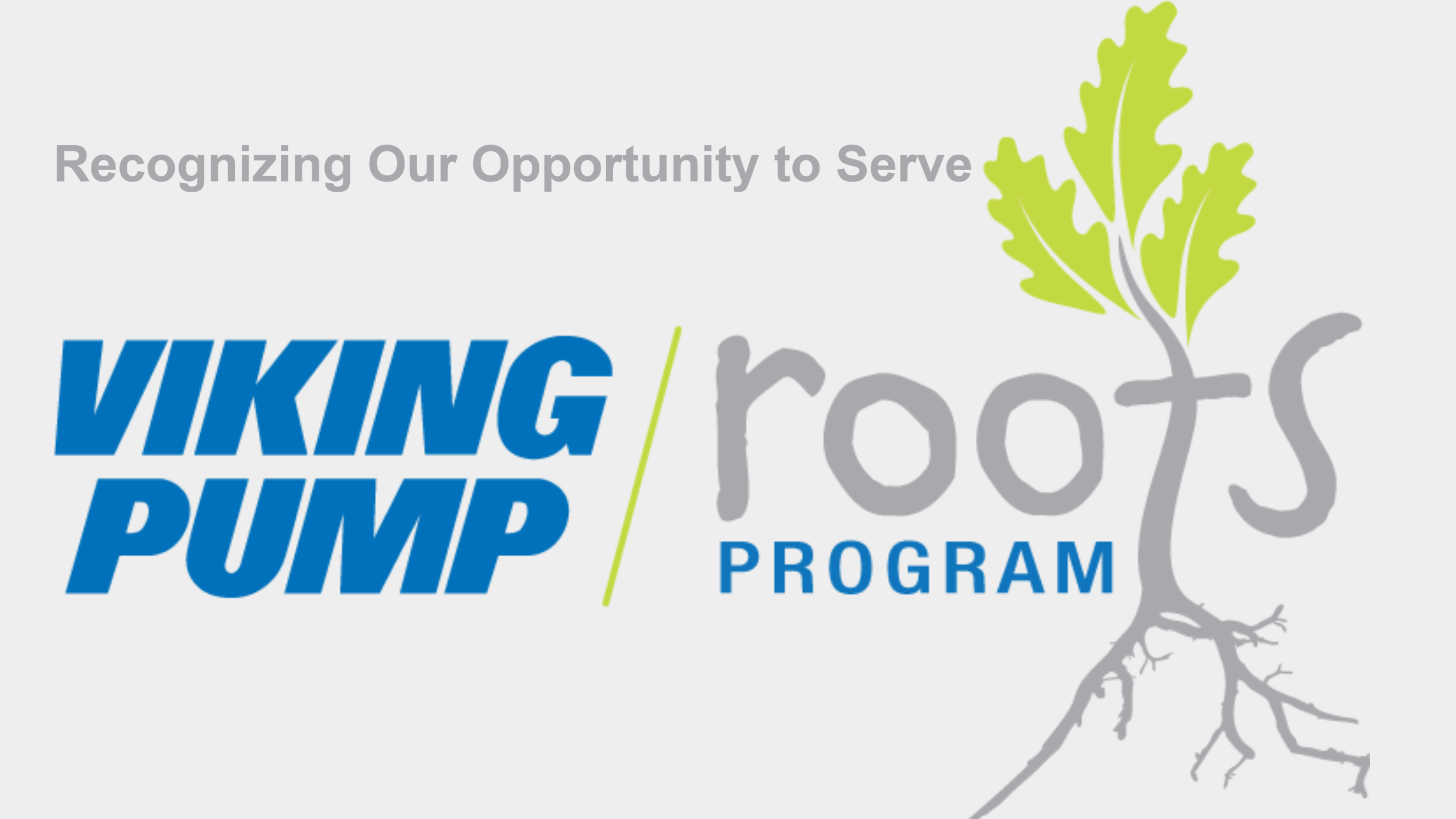 Recognizing our Opportunity to Serve ROOTS program logo