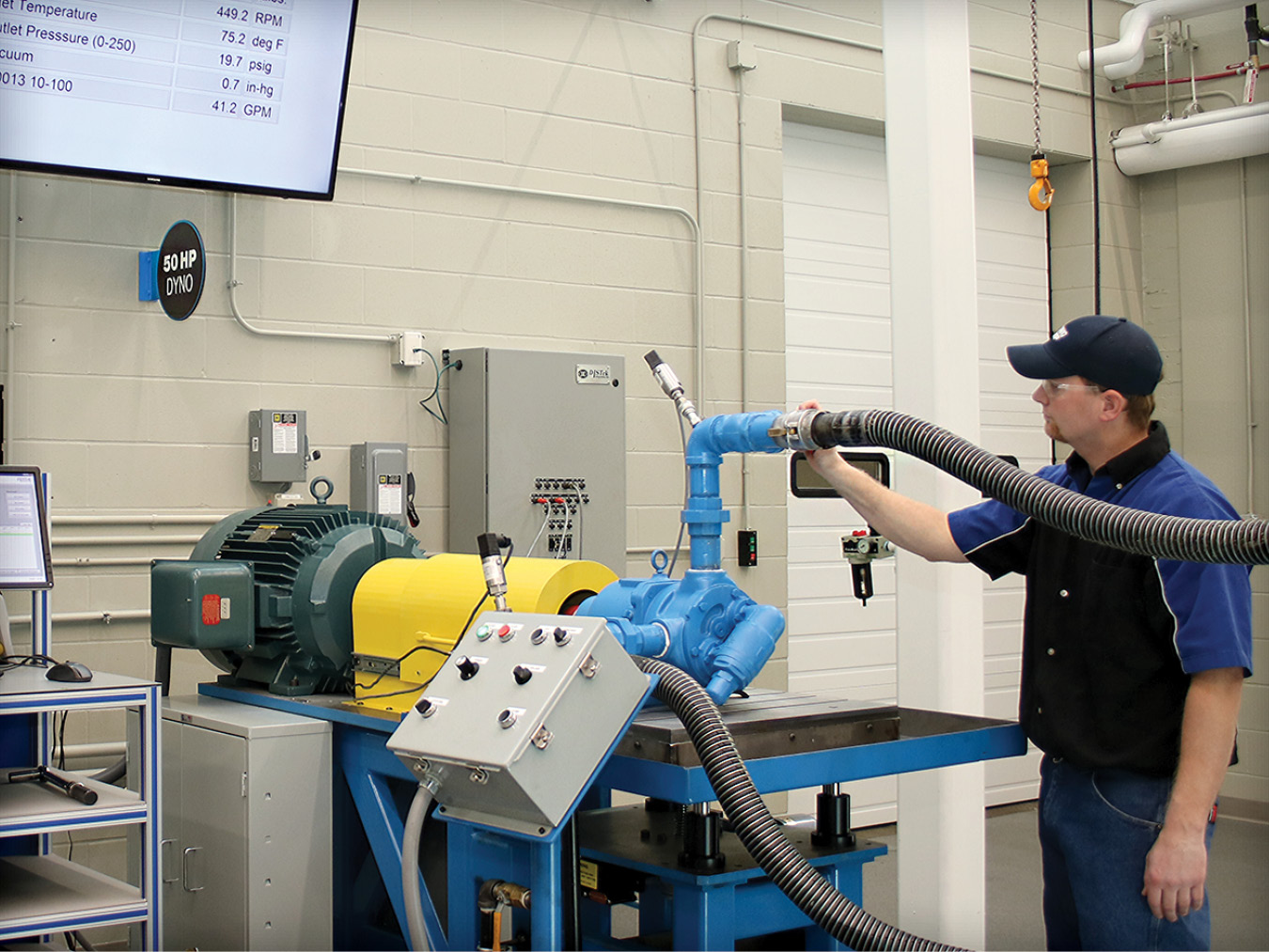 testing of a pump in viking pump lab