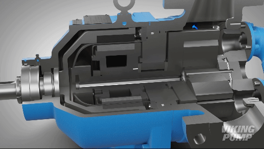 gif showing the line of flow through a mag drive pump