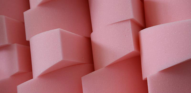 stacks of polyurethane foam