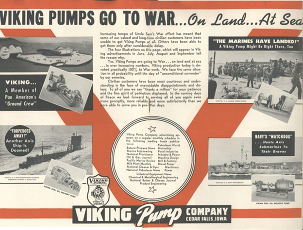 Two-page spread from the Summer 1943 Viking Vacuum