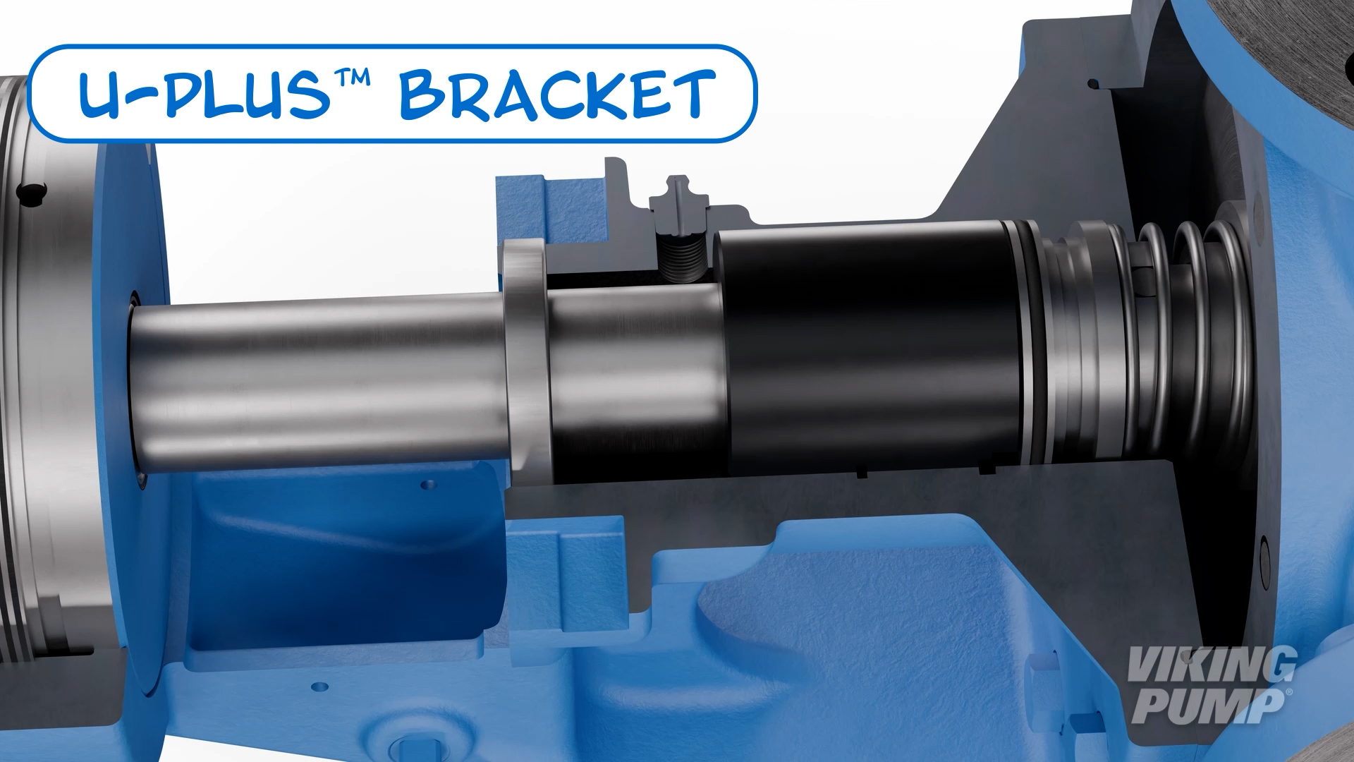 U-plus bracket with behind the rotor seal
