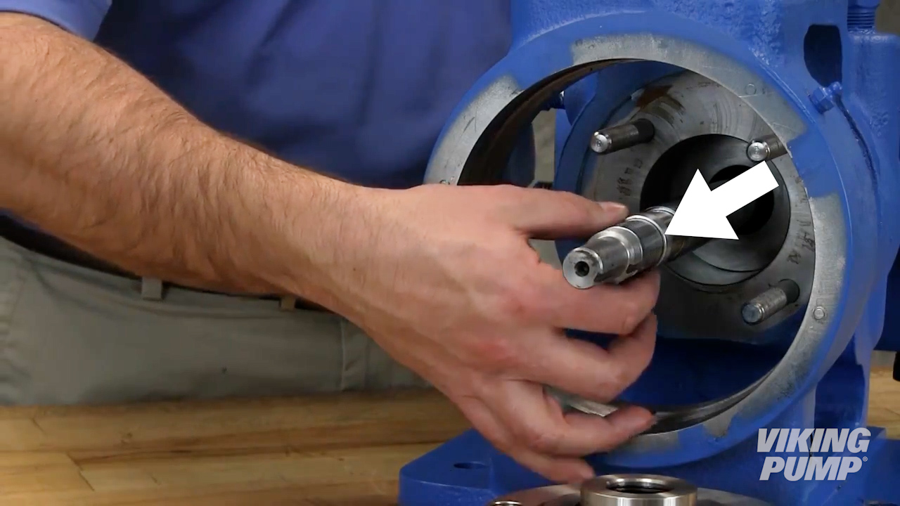 Install the tapered seal installation sleeve onto the shaft. Make sure the shaft is free of debris or wear that could damage the seal.