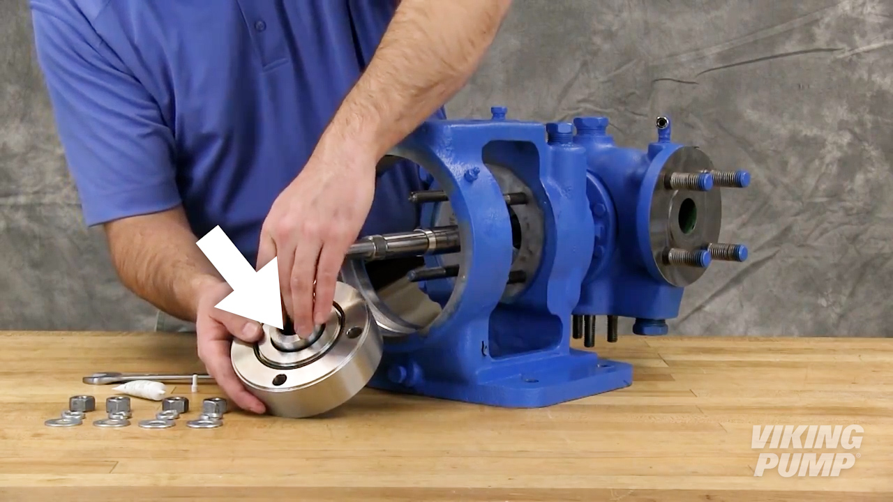Lubricate the shaft, installation sleeve, and the inside of the rotor member of the seal with a generous amount of light oil.