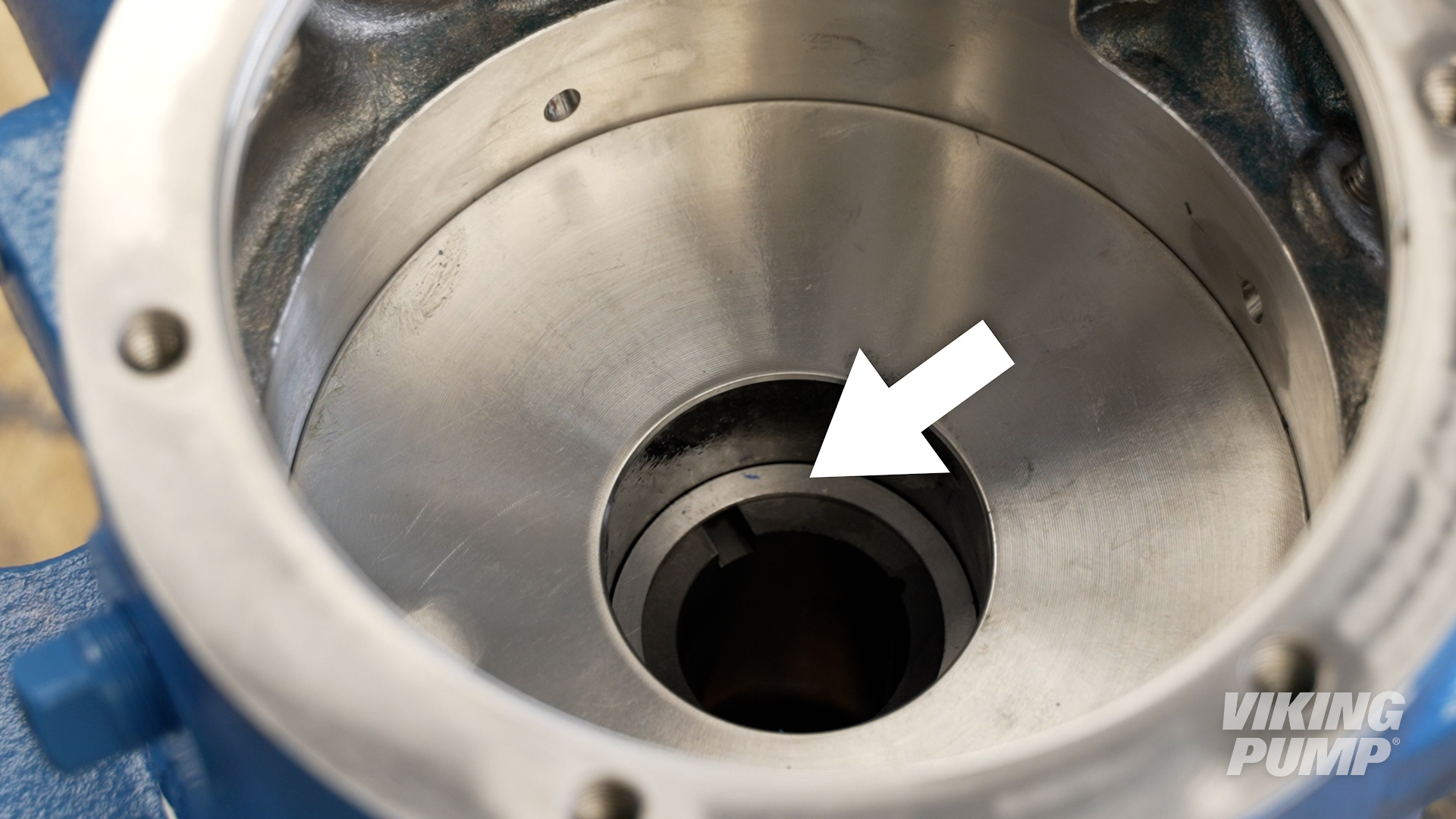 Image showing installed seal spacer ring in an internal gear pump