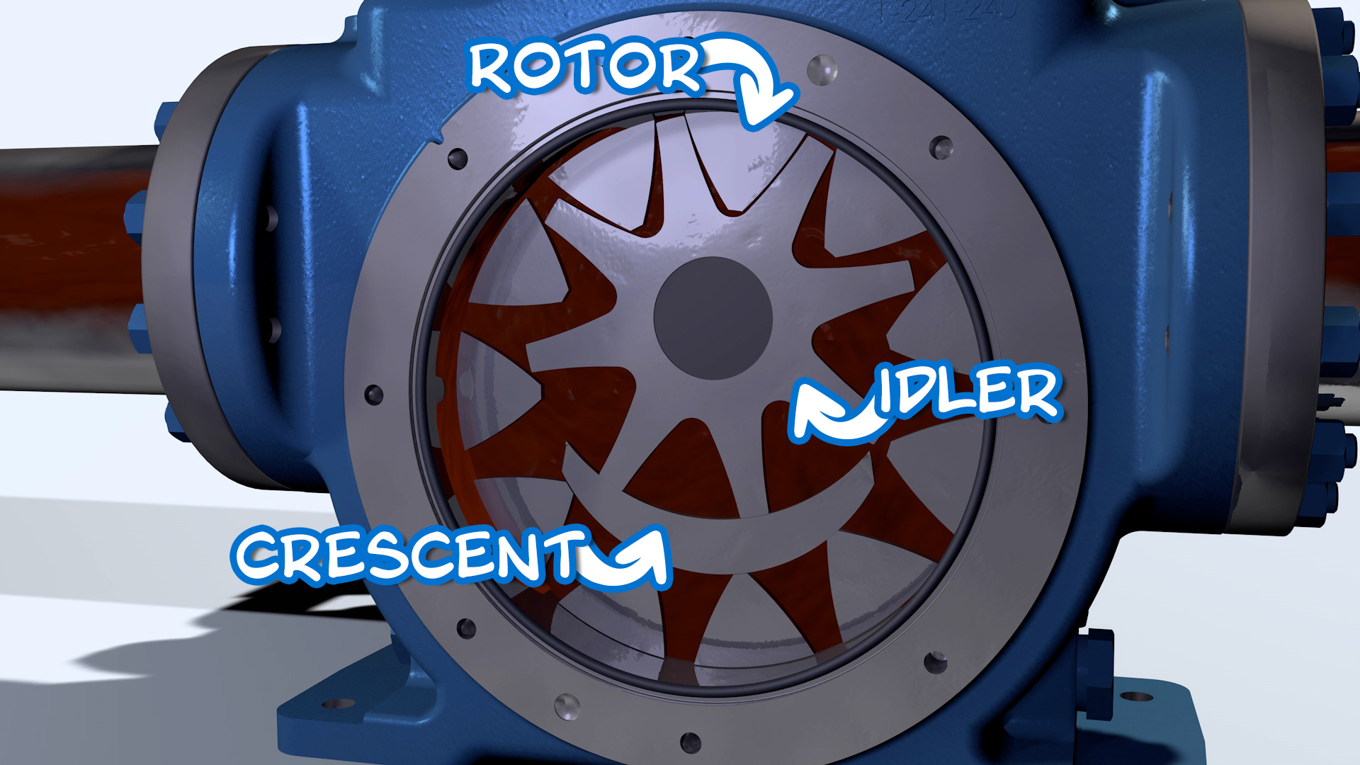 Image showing internal components of an internal gear pump.