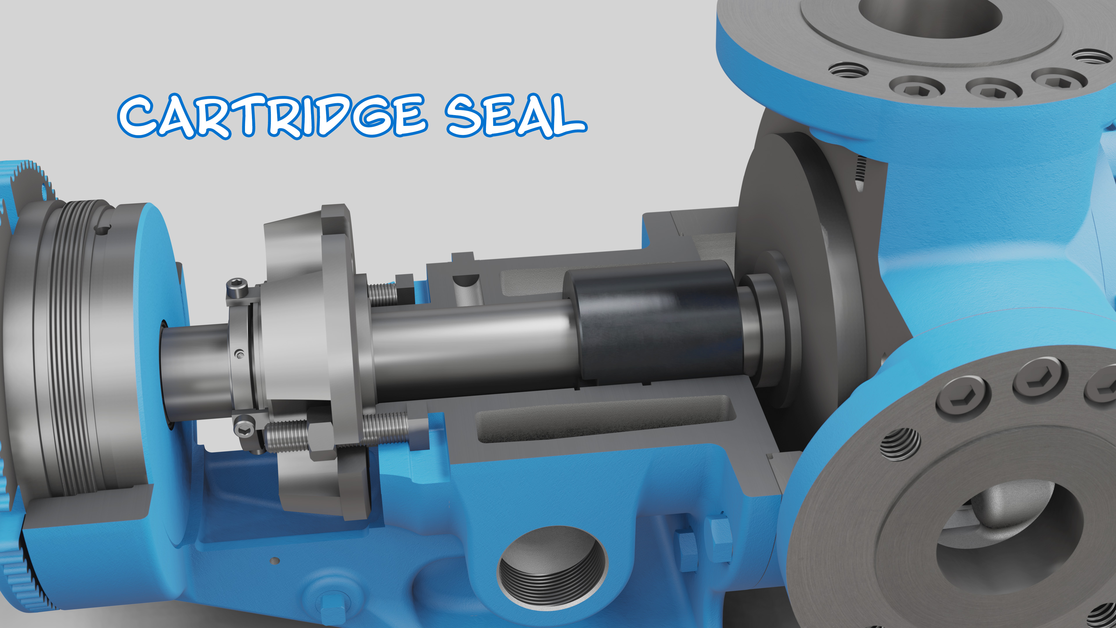 Image of the U-Plus™ bracket with a cartridge mechanical seal.