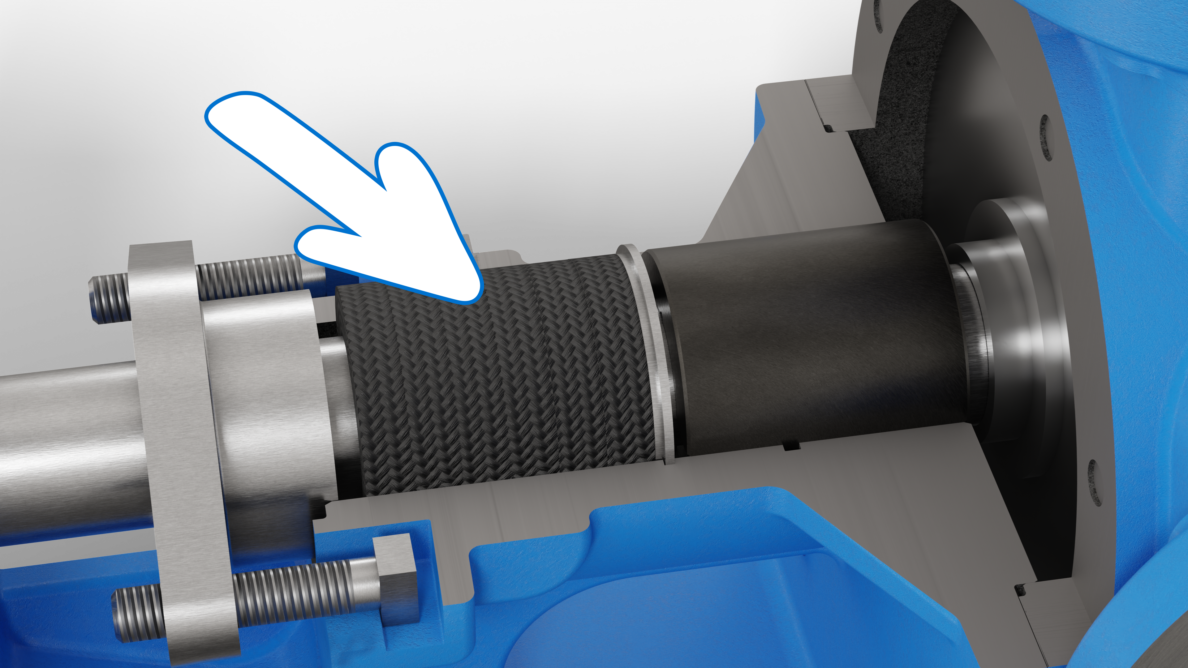 cutaway showing pump packing