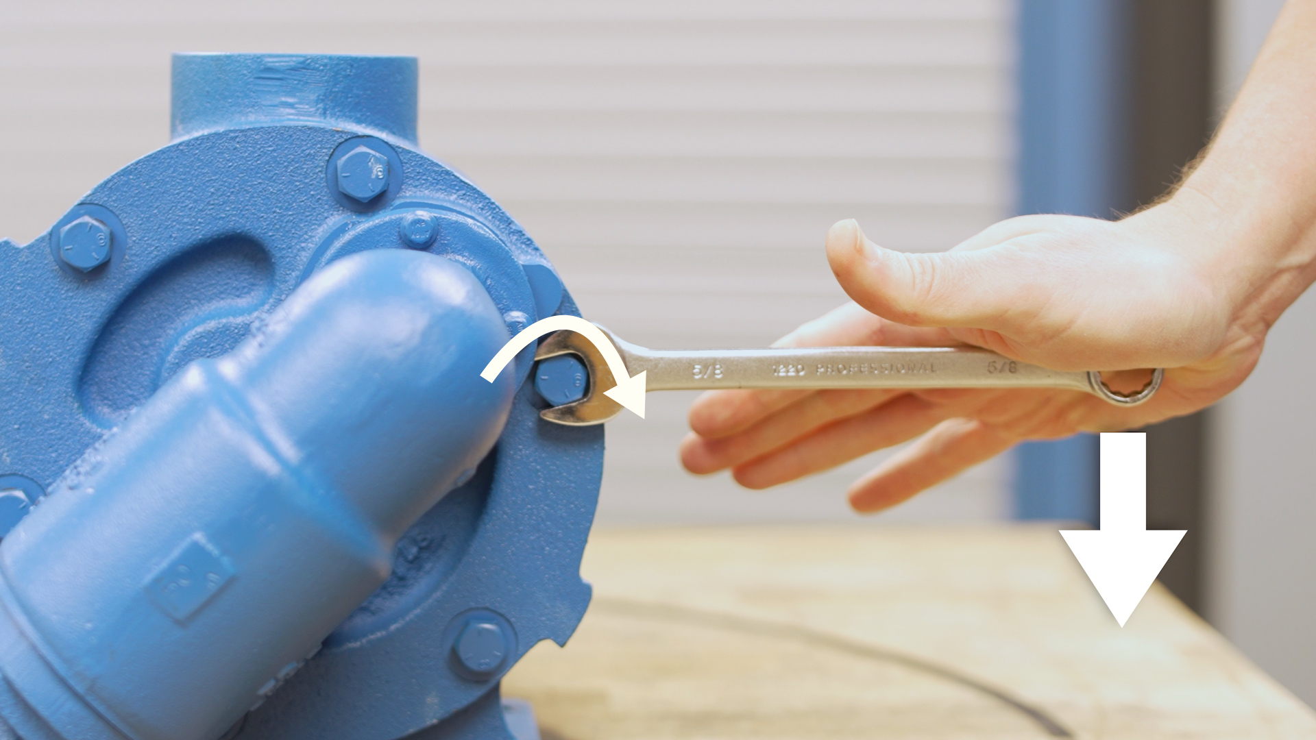 Example image of torque – which can be measured in foot pounds or pound feet.
