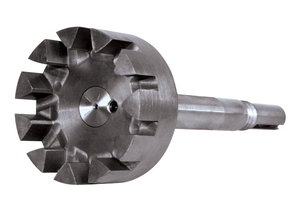 a shaft that is pressed into a rotor gear