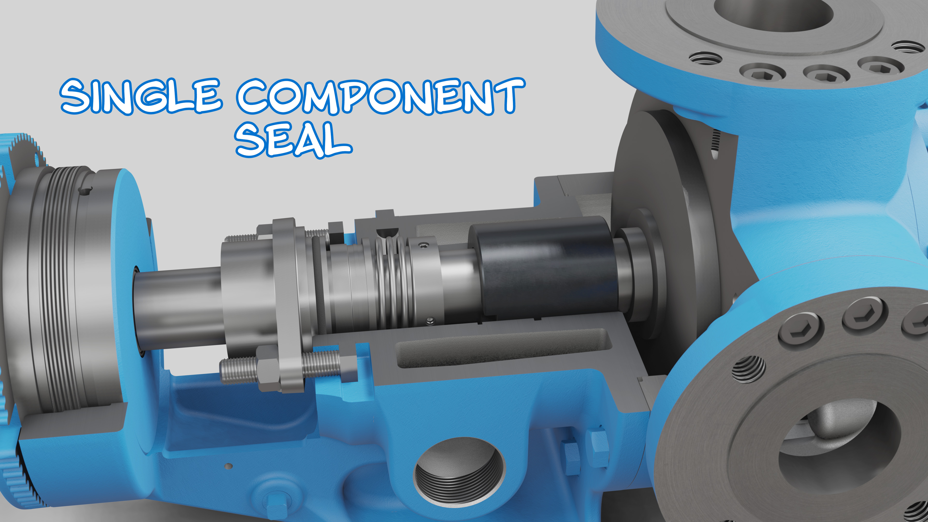 Image of the U-Plus™ bracket with a single component mechanical seal.