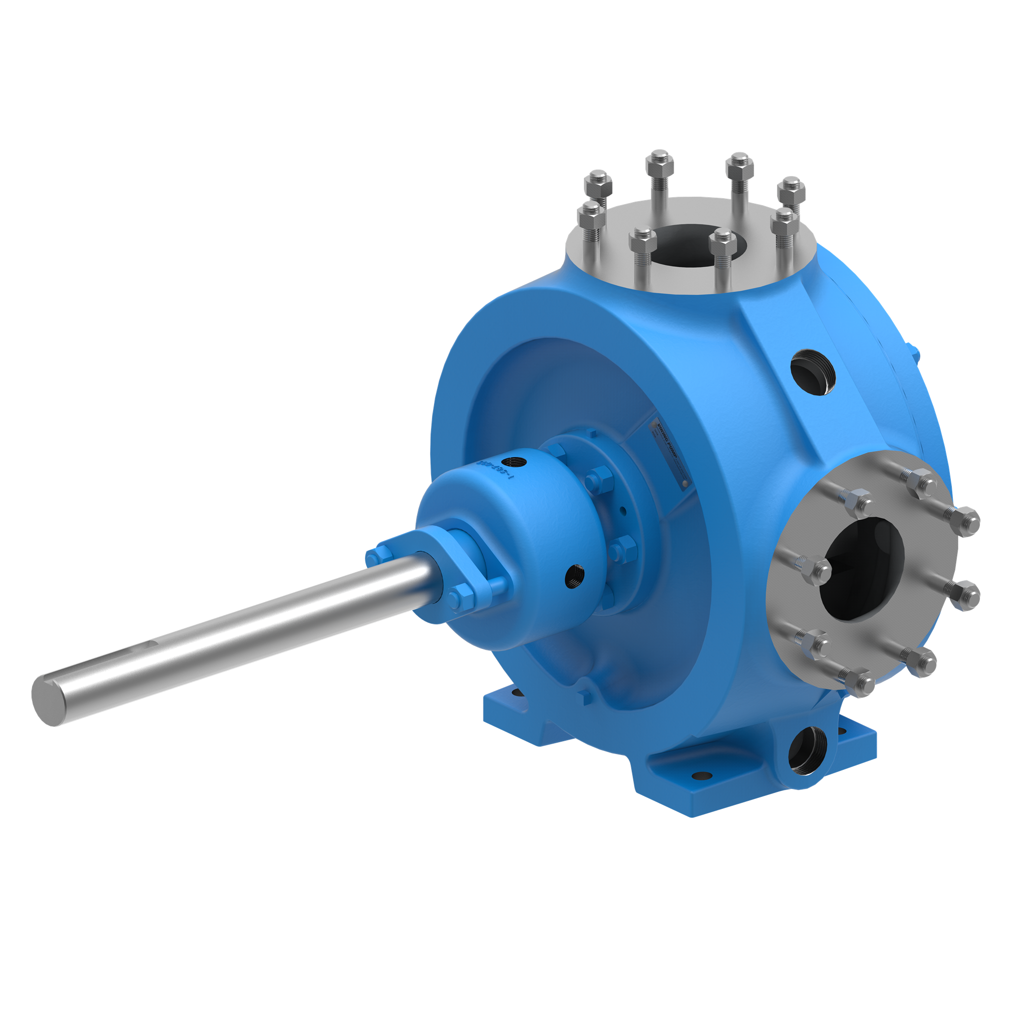 34 series pump render with bolt-on flange ports