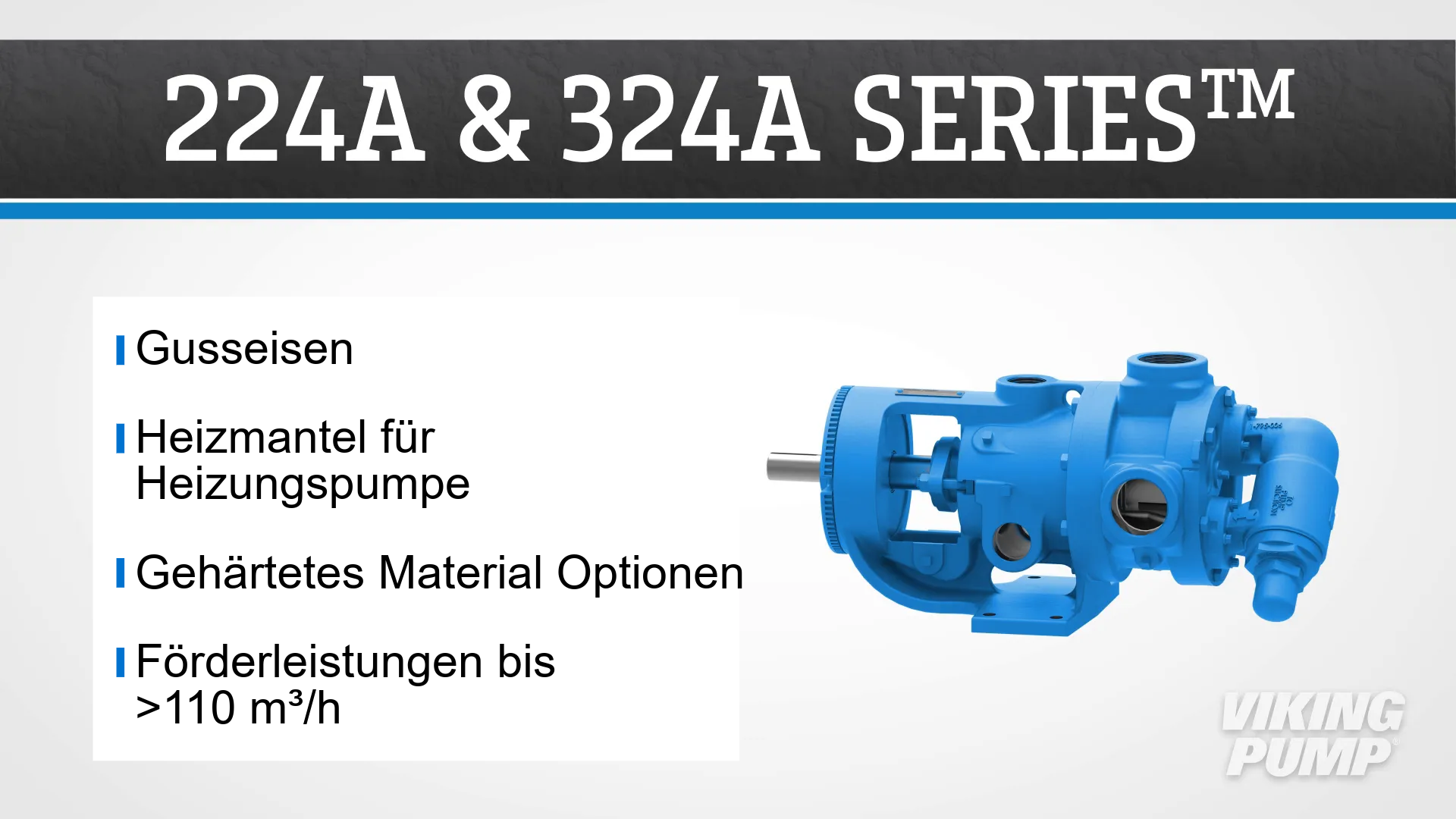 124A, cast iron, hardened material options, capacities to 110 m3/h