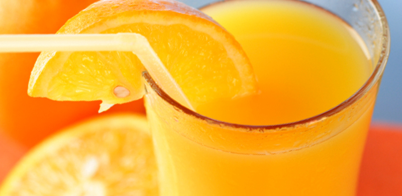 Glass of orange juice