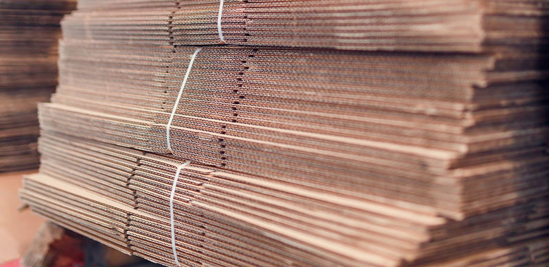 Stack of corrugated cardboard boxes