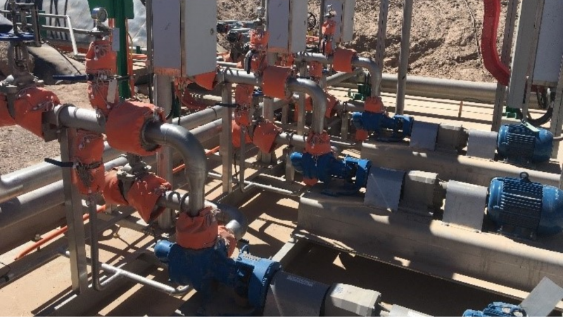 Pumps in place for mining operation in Chile