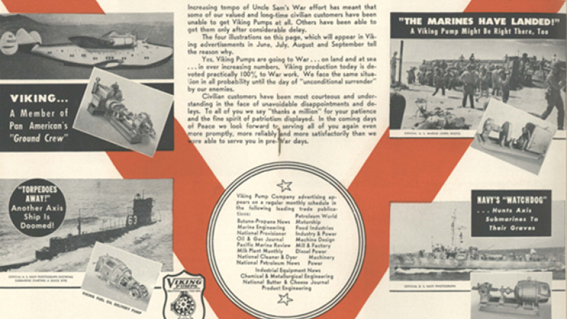 Two-page spread from the Summer 1943 Viking Vacuum