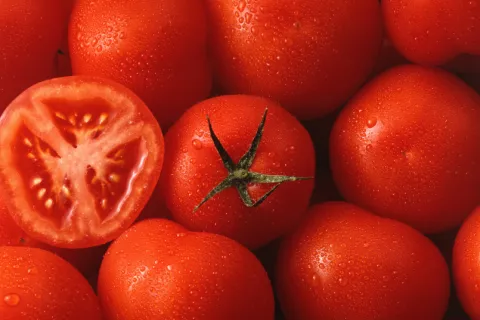 Cropped image of a group of tomatos