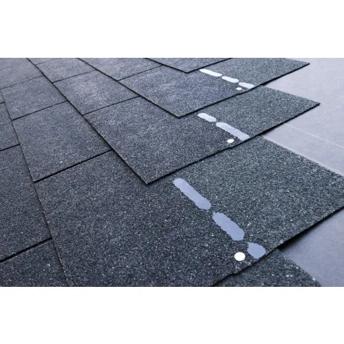 Asphalt shingles on a roof