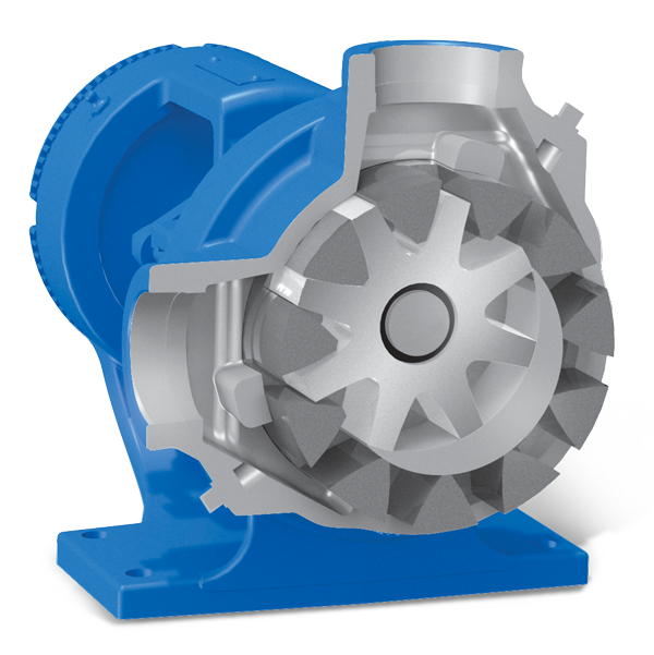 diagram showing an internal gear pump