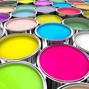 Image of paint, a liquid whose viscosity is commonly measured in Krebs Units.