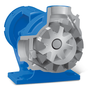 diagram showing an internal gear pump